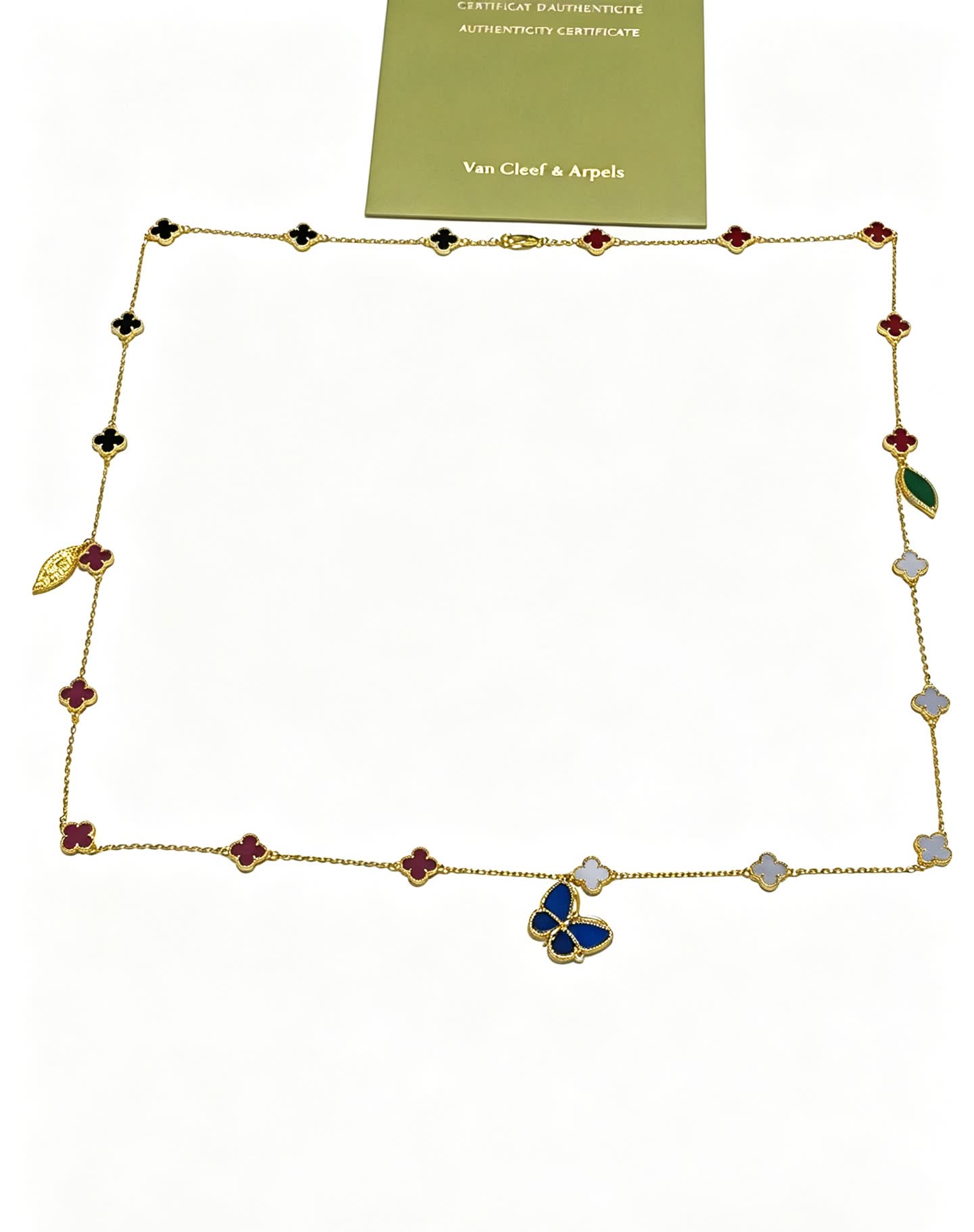 Van Cleef & Arpels Alhambra Gold Necklace with Butterfly pendant